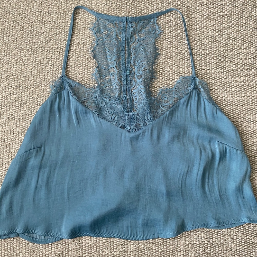Satin lace Crop top